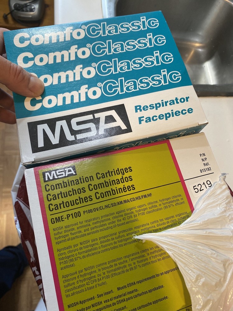 msa comfo respirator Half Mask Black