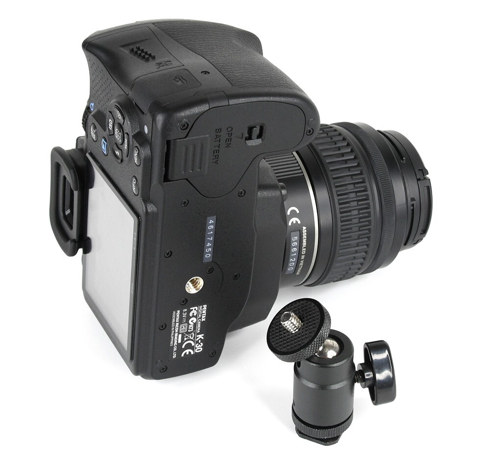 360° Mini Tripod Ball Head, ¼ Screw Thread Base Mount w Rubber Padding
