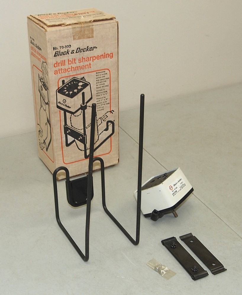 BLACK & DECKER "Drill Bit Sharpener Attachment" Model #79-800 (Made in USA!)