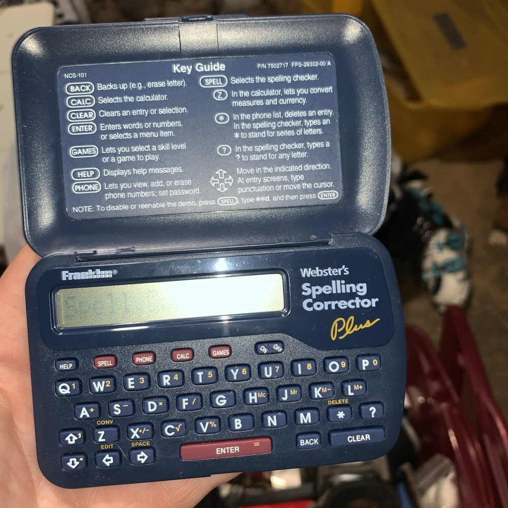 Franklin NCS-101 Webster's Spelling Corrector Plus Handheld EUC Vintage Working