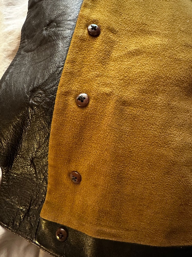 WW2 German Luftwaffe leather flight jacket ADEFA Minty 4 Patch Pockets Bakelite