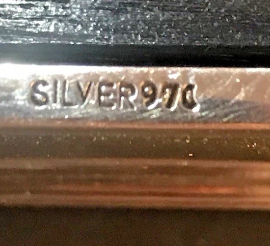 Antique 970 Silver Asian Cigarette Box