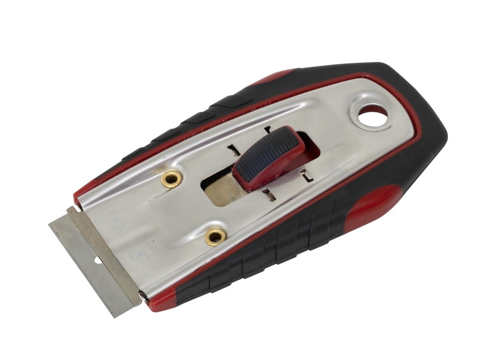 Lisle 52480 Retractable Razor Blade Scraper Black