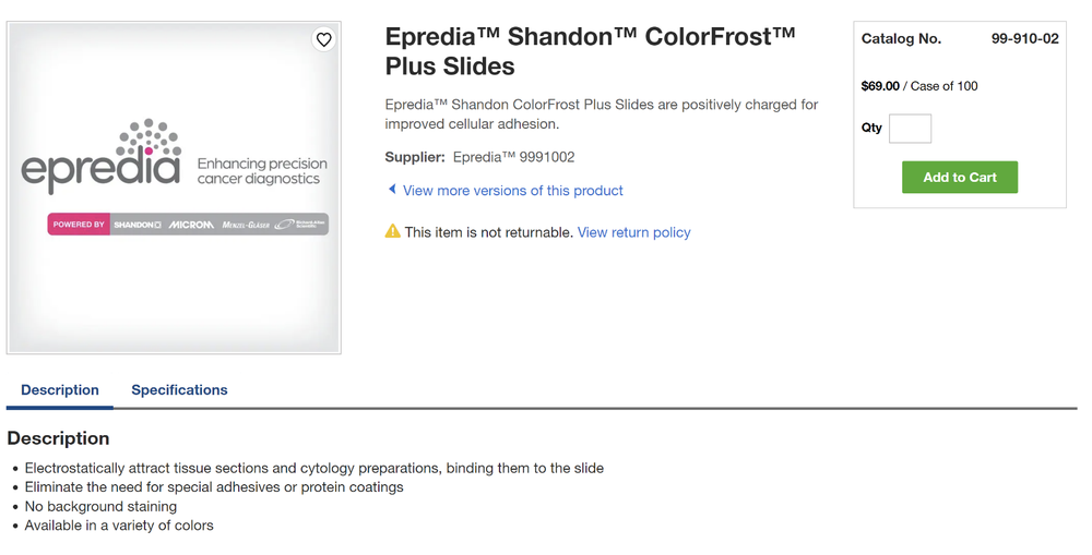 Microscope Slides - Shandon Colorfrost Plus NEW Unopened + Precleaned 100 count