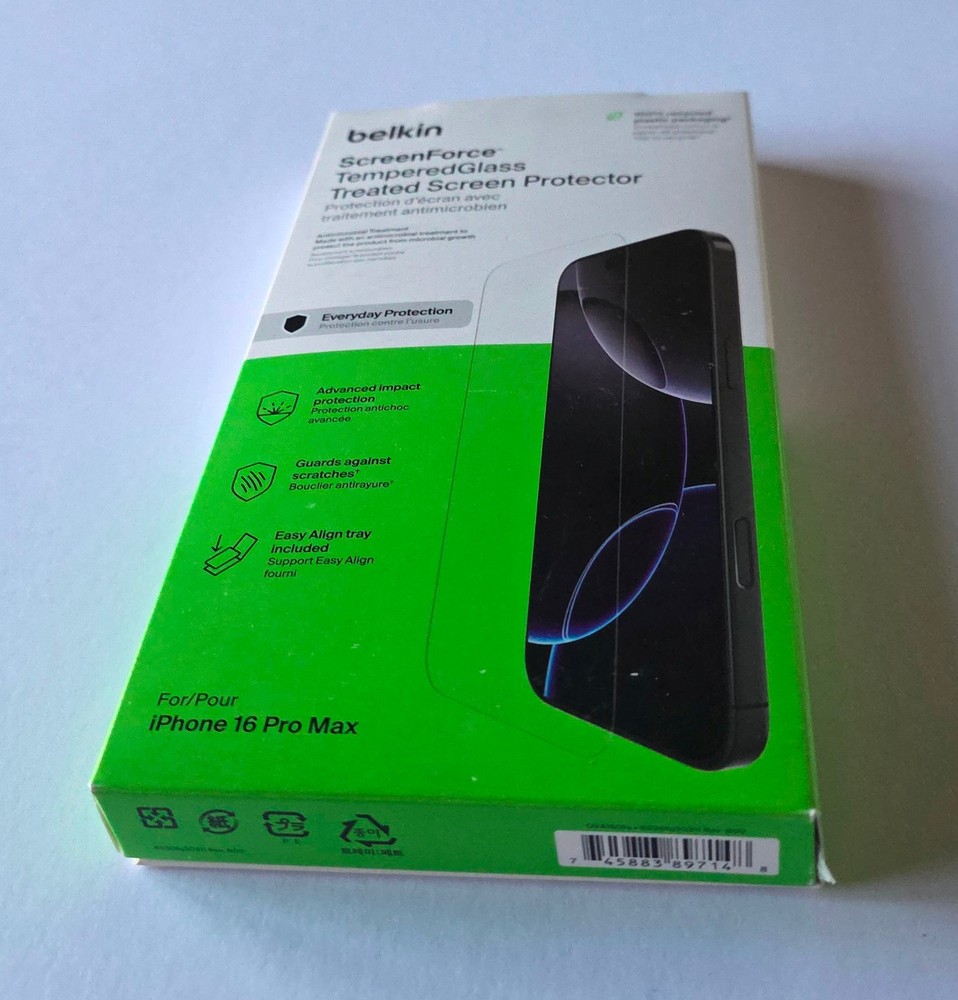 NEW Belkin screenForce TemperedGlass Screen Protector Apple iPhone 16 Pro Max