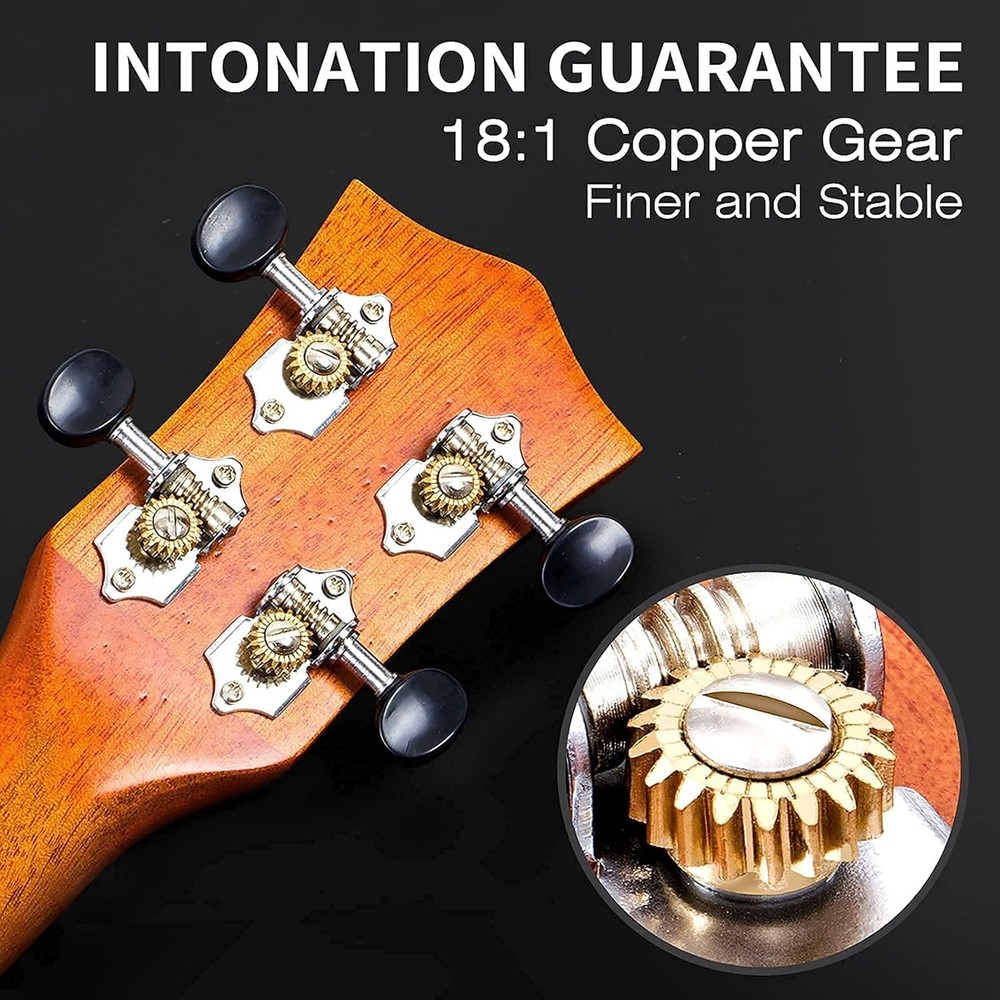 Left-Handed Concert Ukulele Kit, Solid Mahogany-