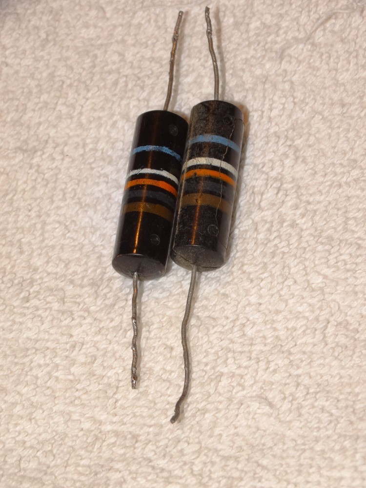 2 - Vintage Sprague Bumble Bee Capacitor Pulls *.01 600 volt* #4 *Tone Cap*