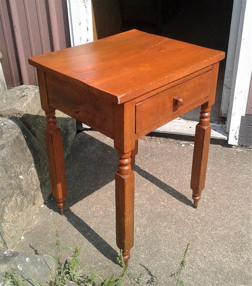 Antique Cherry One Drawer Stand 1860s Era