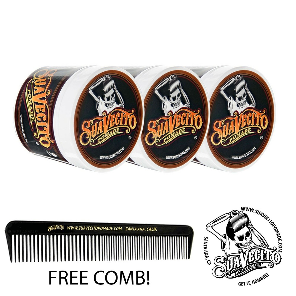 Suavecito Original Hold Pomade 3 Pack Bundle 4 oz. Cans