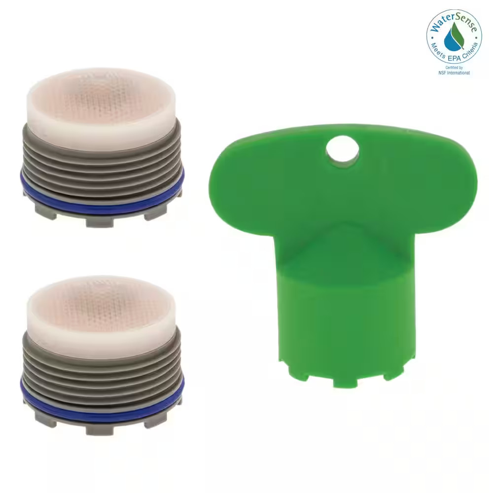 1.2 GPM Tiny Junior Size M18.5X1 PCA Cache Water-Saving Laminar Aerator with Key