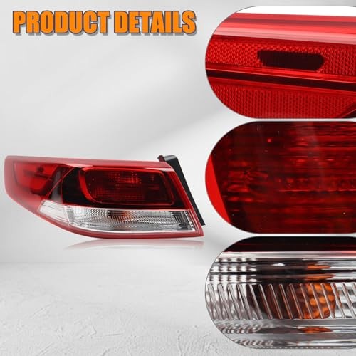 Left Halogen Tail Light Assembly Compatible With 2016-2020 Kia Left Driver Side