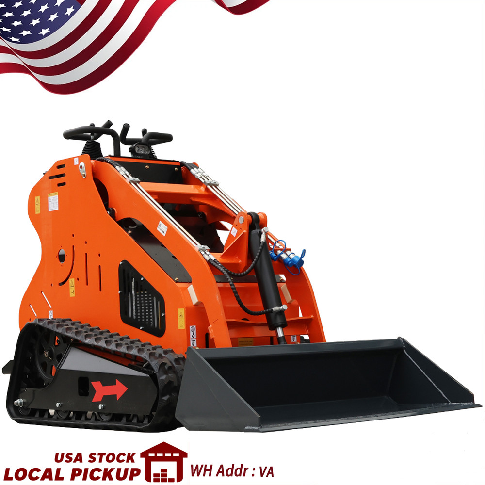 13.5HP Mini Skid Steer Loader Orange, B&S engine Multi-functional, USA STOCK