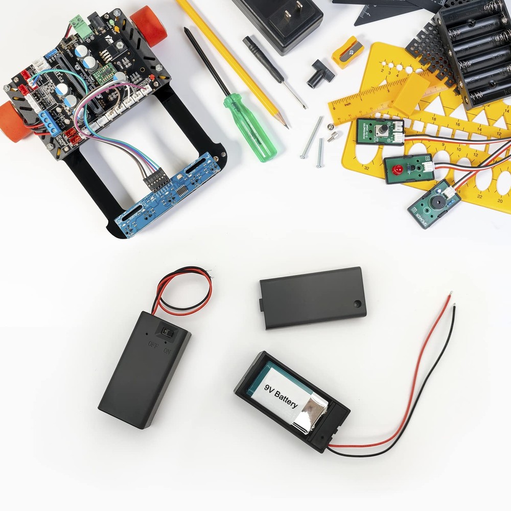 6 Pack 9V Battery Holder with On/Off Switch for Students Experiments LED Strips