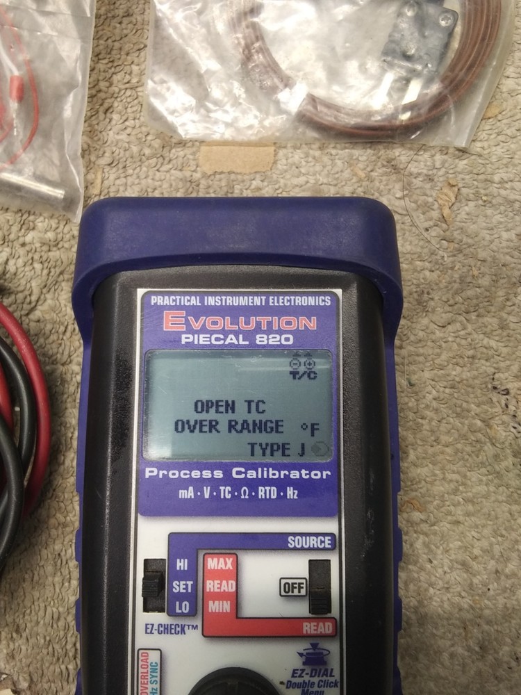 PIE EVOLUTION PIECAL 820 SINGLE CHANNEL PROCESS CALIBRATOR W/LEADS