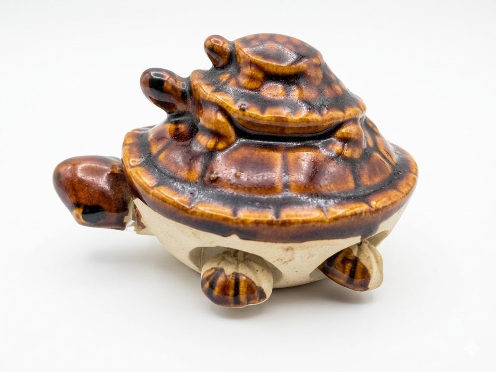vintage ceramic Turtle figurinr Moving Legs