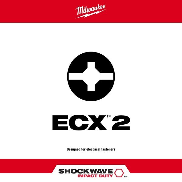 Milwaukee Tool 48-32-4142 Shockwave Impact Ecx 2 Insert Bits (25Pk)