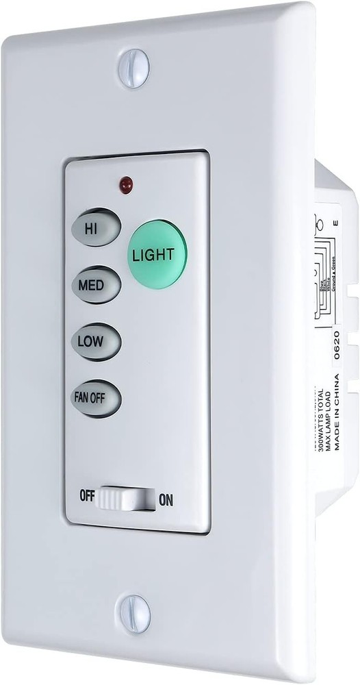 Wall-Mounted 3-Speed Fan Control & Light Dimmer - Compatible with Most Models