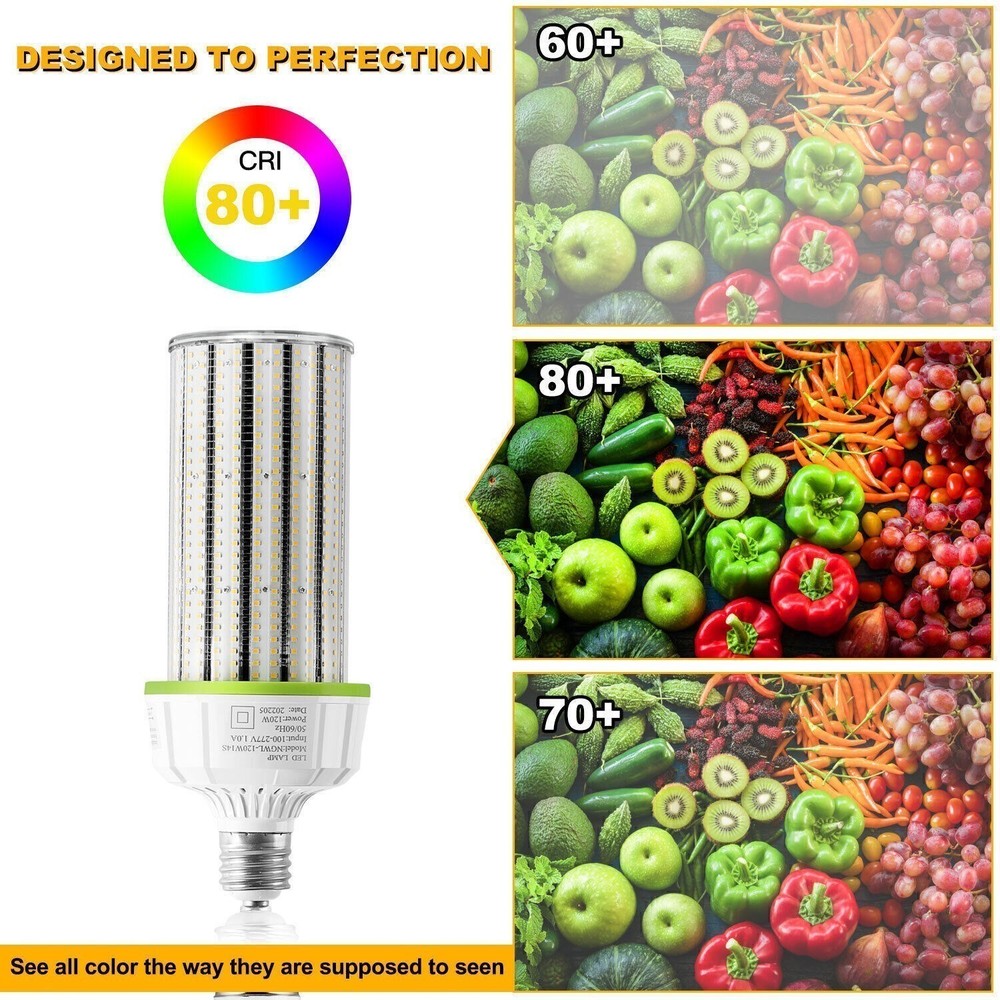 6Pack 120W LED Corn Light Bulb E39 Base Warehouse Workshop Garage Lighting 5000K