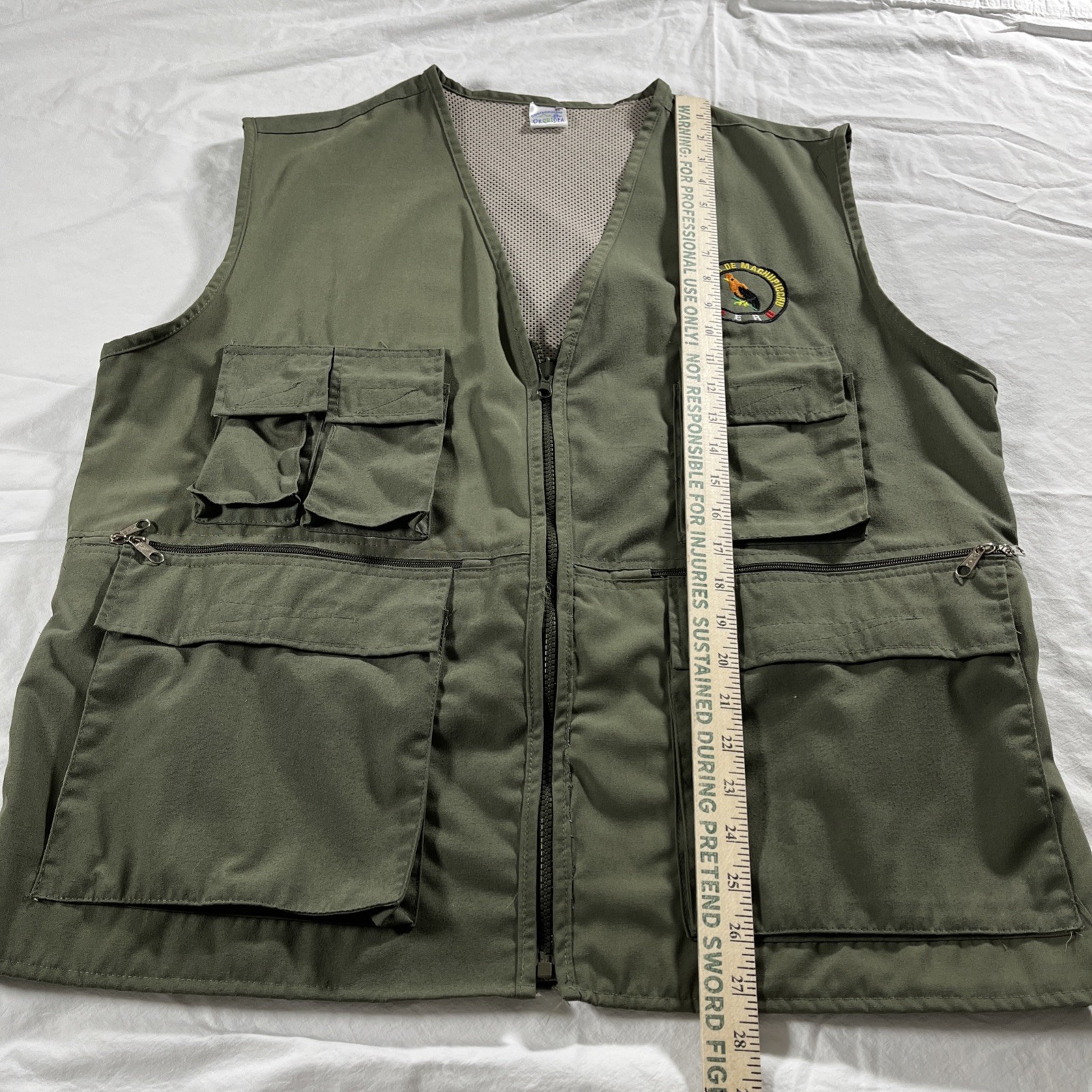 Orquidea Men's M Machu Picchu Ciudad De Piedra Peruvian Hiking Vest w/ Pockets