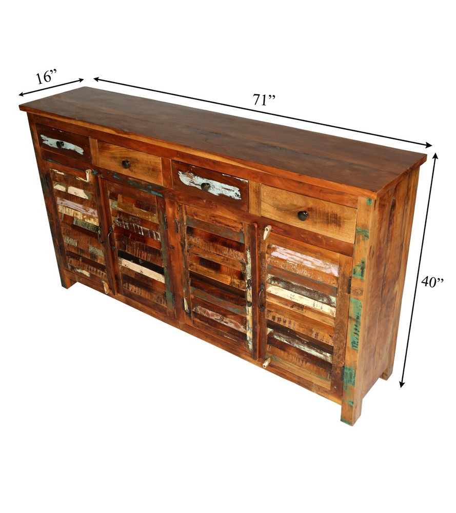 Reclaimed Solid Teak Wood Cabinet, Handcrafted & Extremely - Stunning.