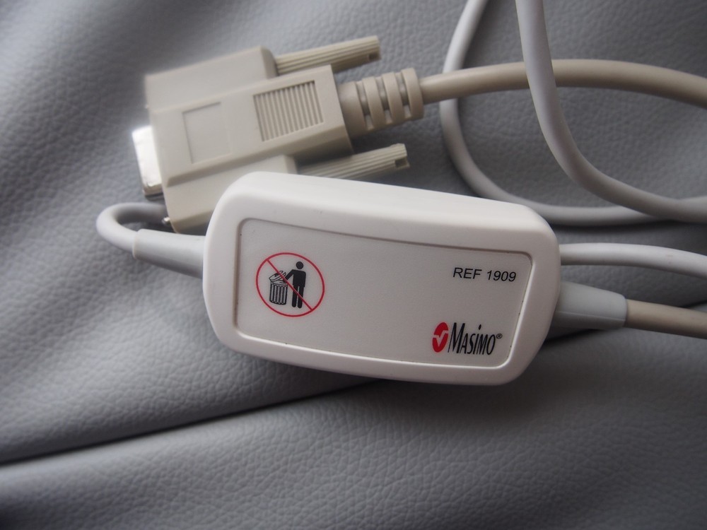 MASIMO PRONTO HANDHELD DEVICE SERIAL DATA CABLE REF: 1909