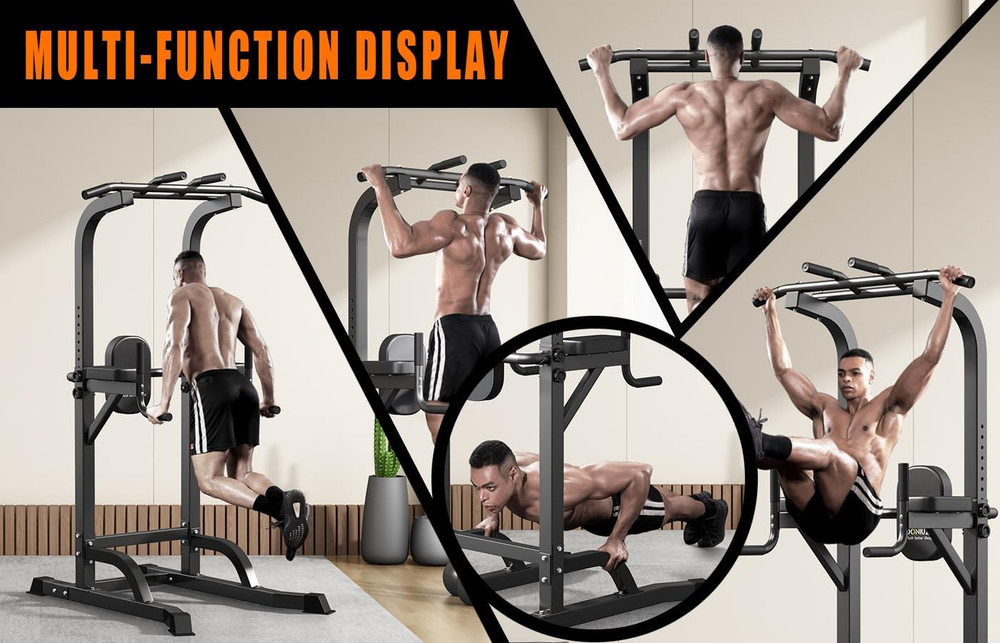 Power Tower Pull up Bar and Dip Station, Multi-Function Home Gym, Strength Train
