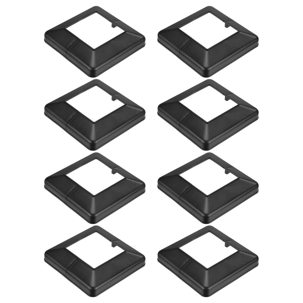 8-Pack Post Base Cover, Internal 4"x 4" PVC Post Skirt Split Type for Railing