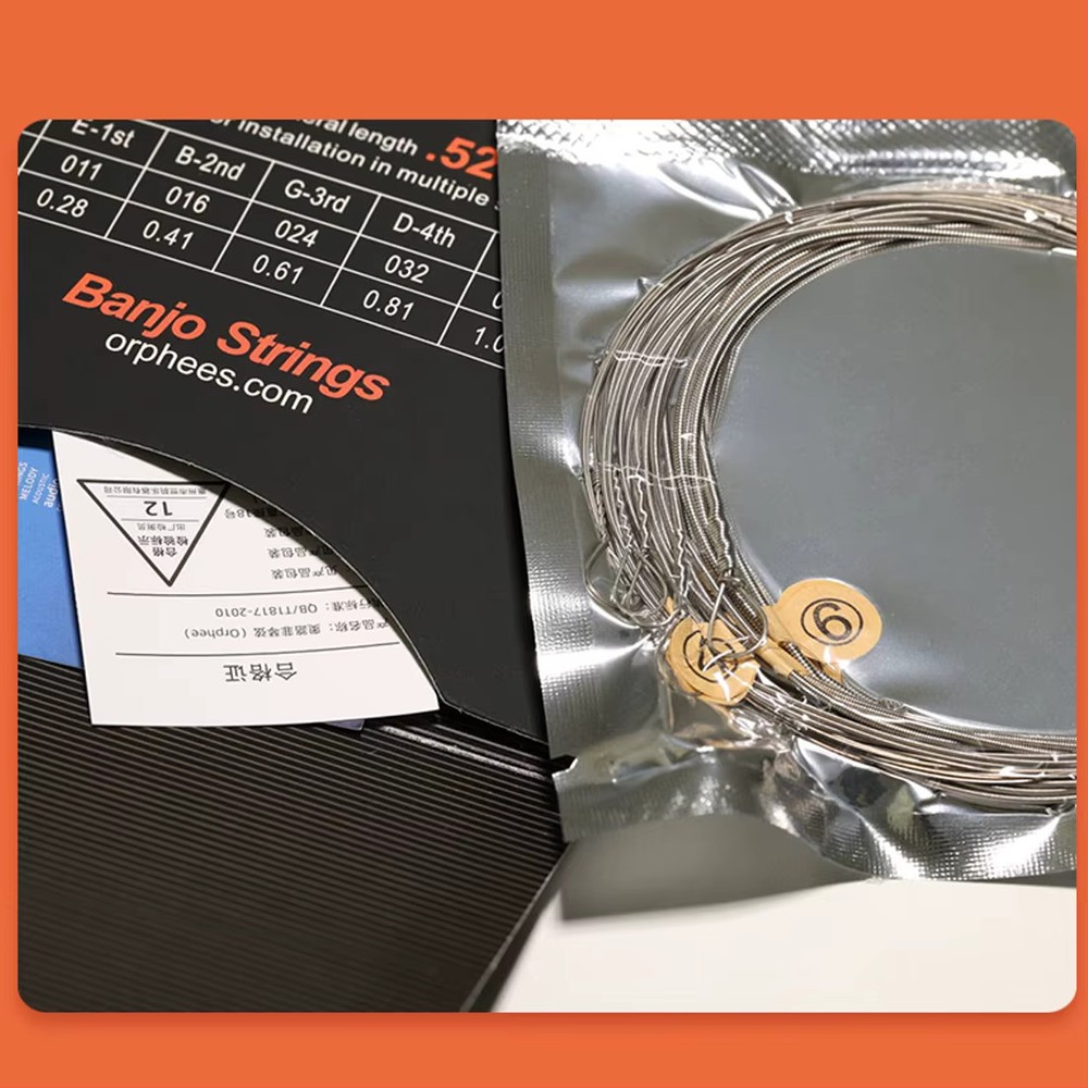 6 Strings Banjo Strings Nickel Alloy Wound Hexagonal Steel Core Rust Resistant S