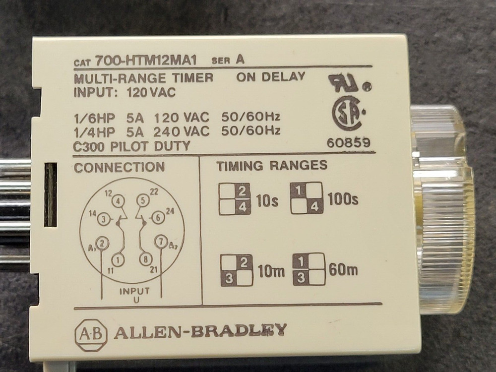 Allen Bradley 700HTM12MA1 Timing Relay.