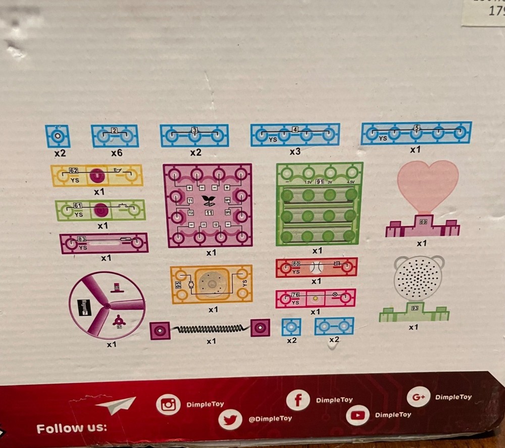 Lectrixs Electronic Building Blocks Circuits Set 34-Piece Kit With 115 Projects