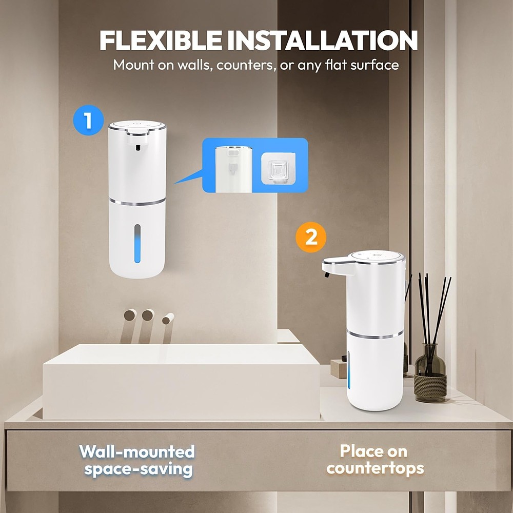 Automatic Soap Dispenser Touchless,Liquid Hand Soap Dispenser 12.8oz USB 4lev...