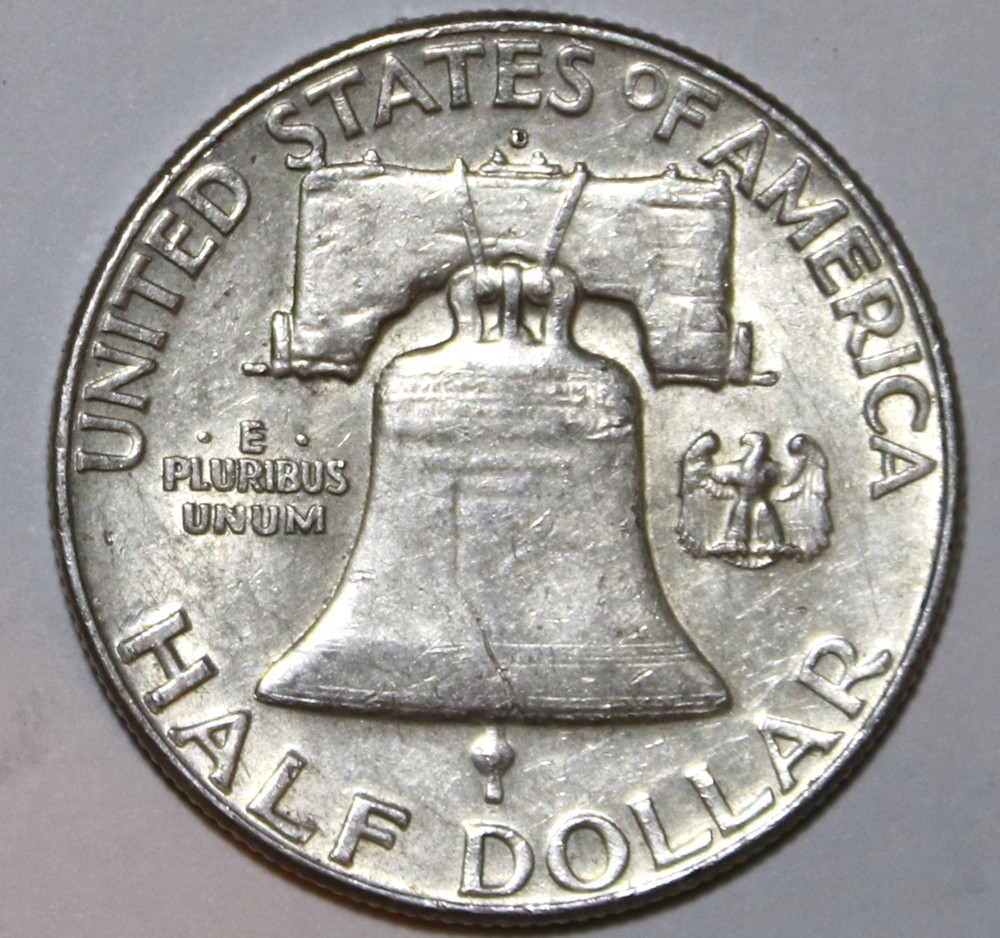 1963-D FRANKLIN HALF DOLLAR - Extra Fine/AU - #2138EB