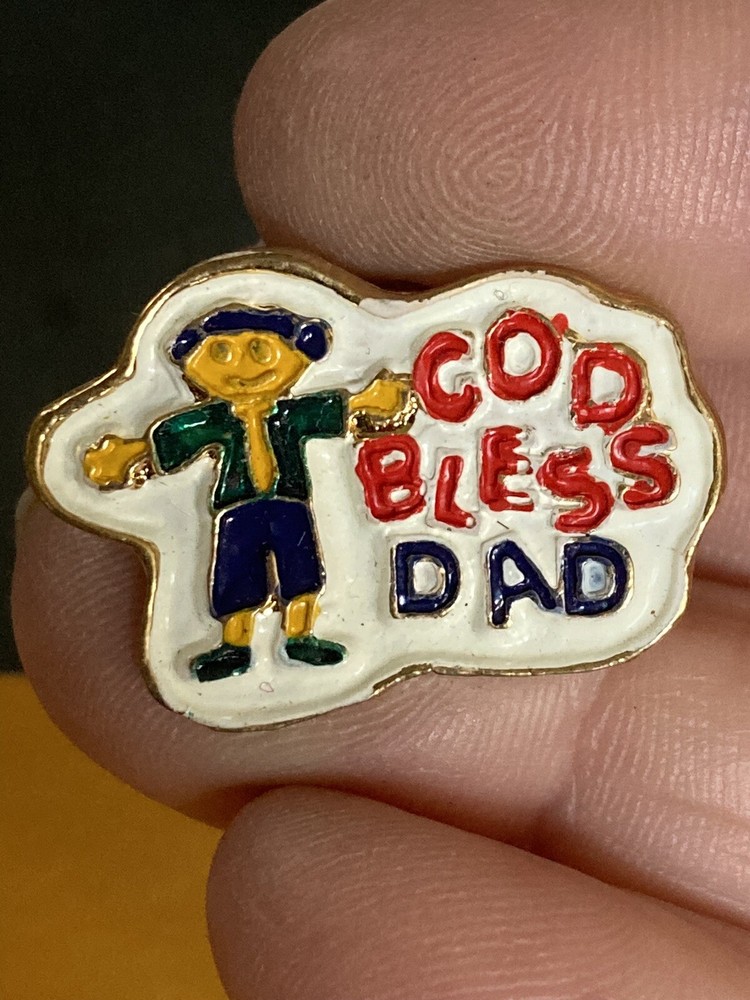 God bless dad Lapel Pin EUC K535