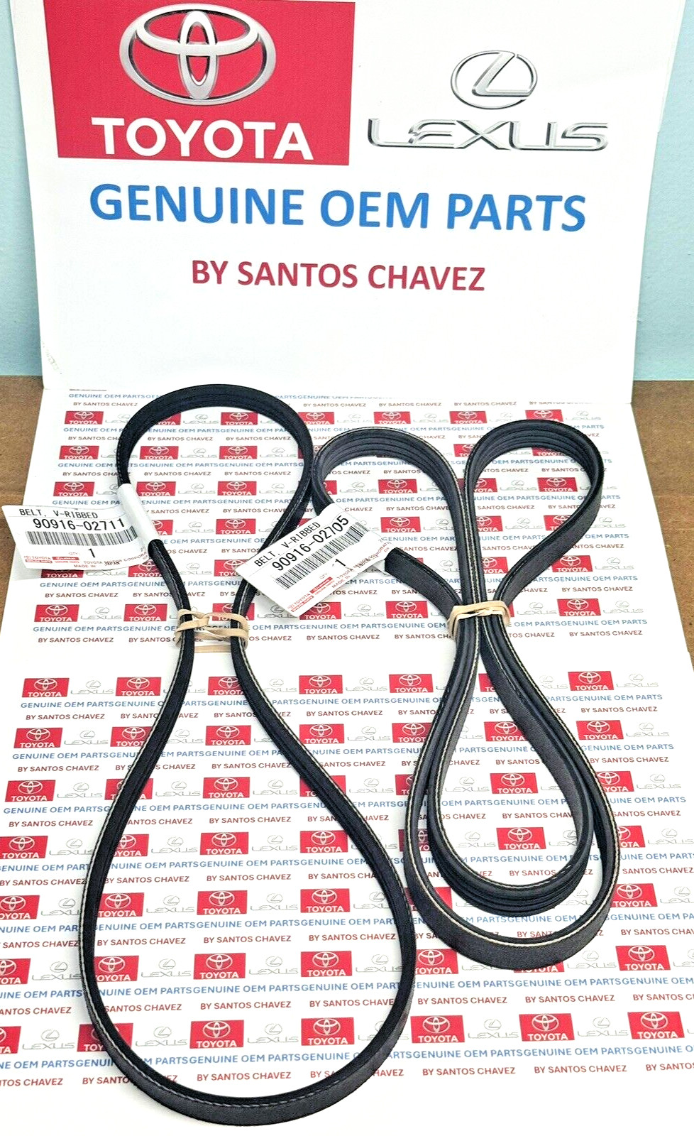 2004-06 Scion xA xB Drive Belt Kit  GENUINE OEM PART 90916-02705 90916-02711