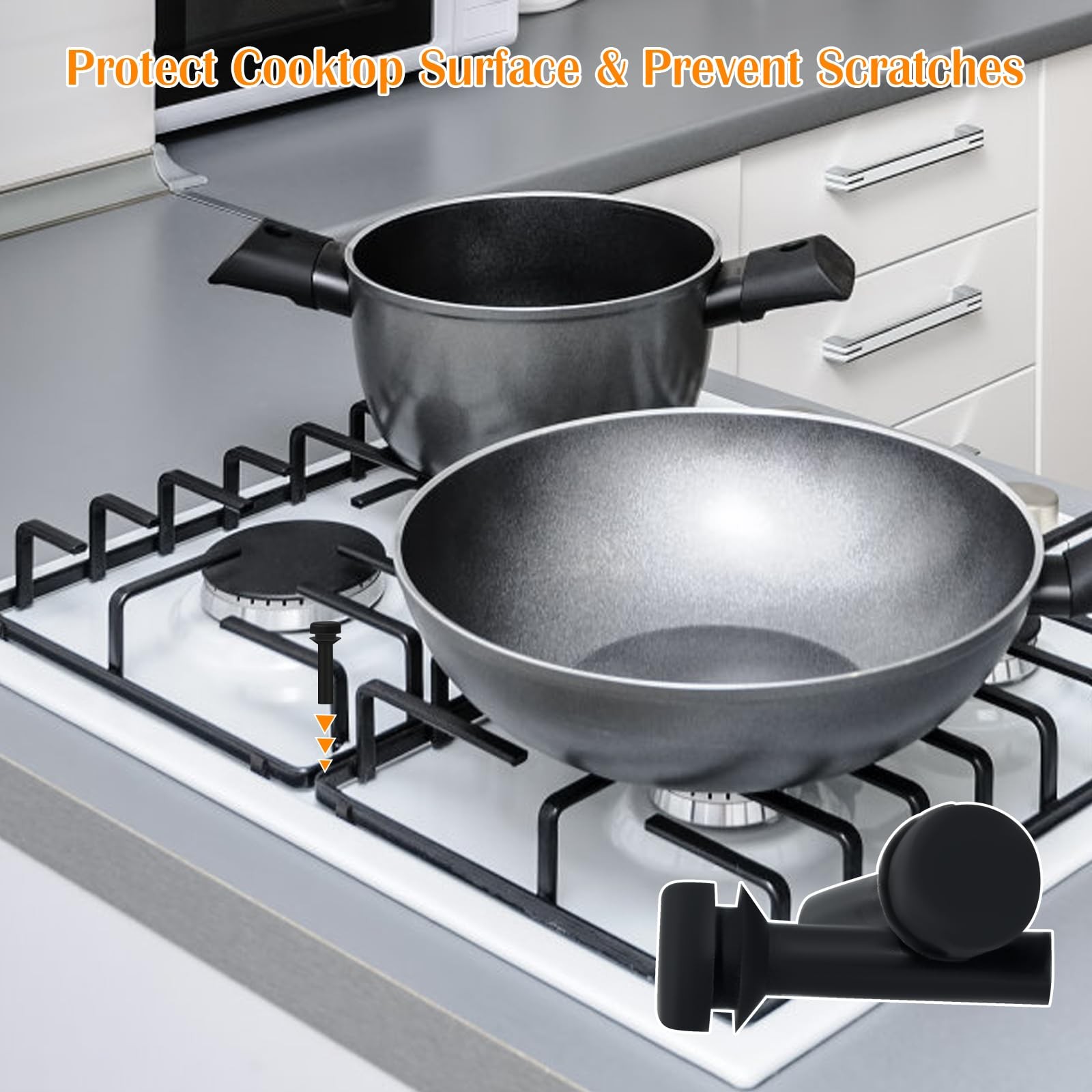 16 Pack WB02X24790 Stove Grate Rubber Feet Replacement for GE Gas Stove Range...