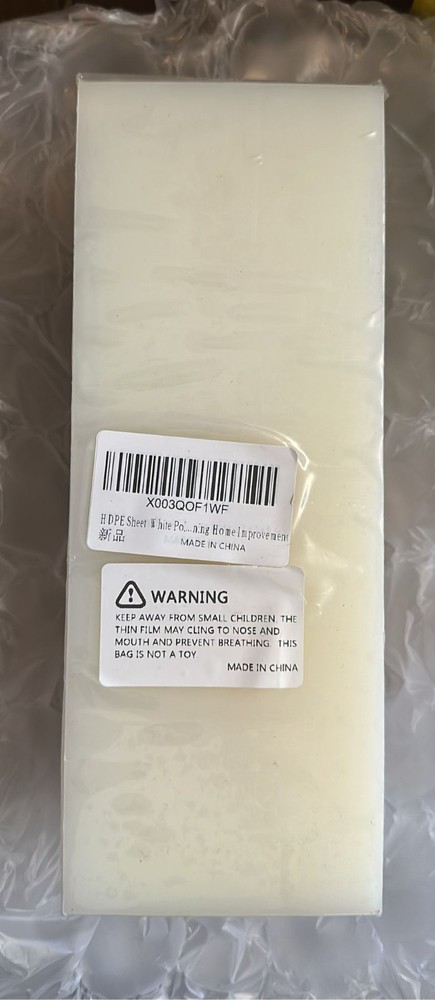 HDPE Block WhitePE Polyethylene Rectangular Solid Plastic Tapping（2" x 8" x 3"）