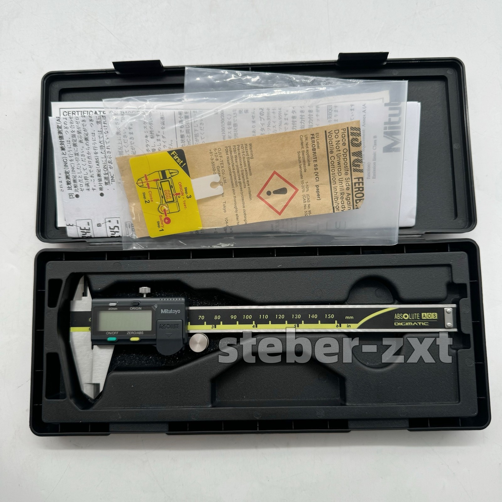 150mm/0-6 Absolute Digital Digimatic Vernier Caliper Mitutoyo Japan 500-196-30