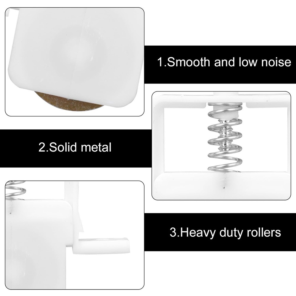 4pcs Sliding Screen Door Rollers, 1in Spring Loaded Rollers Replacement Rolle...