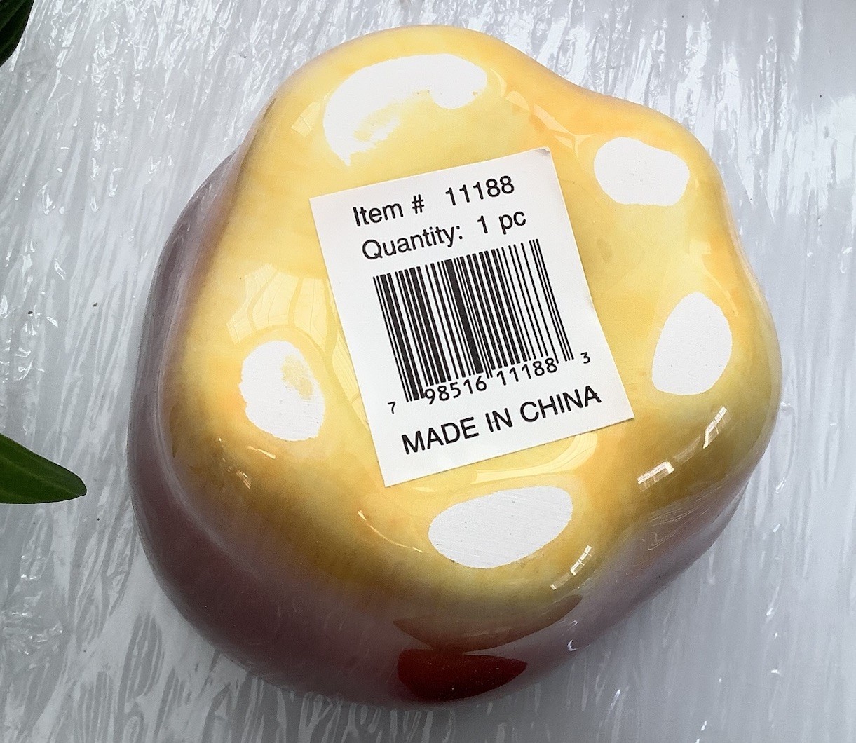 Ceramic Apple Cookie Jar Canister w Lid Red Kitchen Decor 6” New In Box