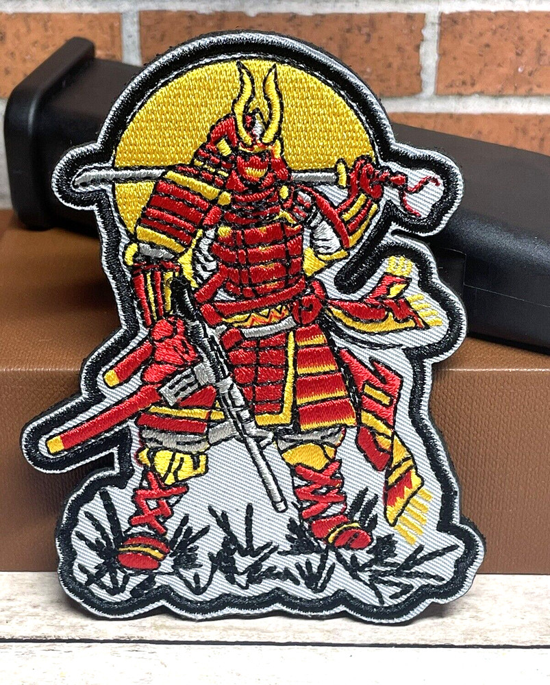 Tactical Samurai Patch - Embroidered Sword Samurai Patch - Tactical Morale Patch