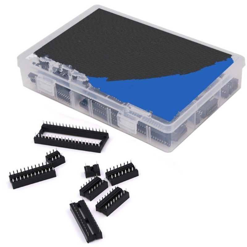 Comprehensive Set of 122 DIP IC Socket 2.54mm Pitches for Electronics Component