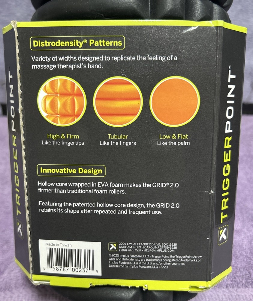 TRIGGERPOINT Performance Therapy Grid Patented Multi-Density Foam Massage Roller