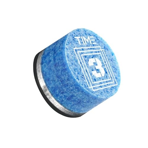 TIME Crystal Pool Billiard Cue Tip - 14mm/ Pack 1 TIME 3 (Medium)