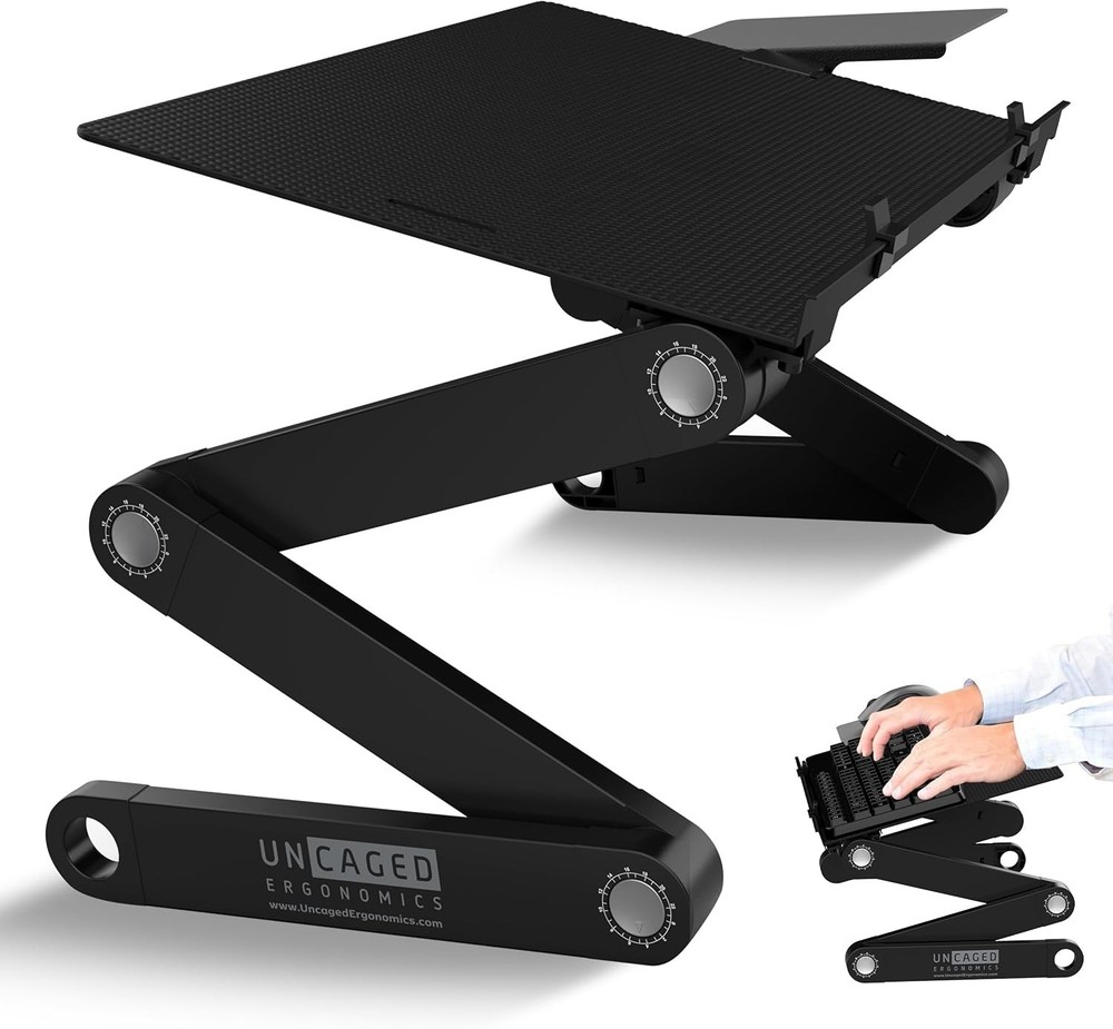 Adjustable Ergonomic Keyboard Stand for Desk with Mouse Riser and Tilt Feature
