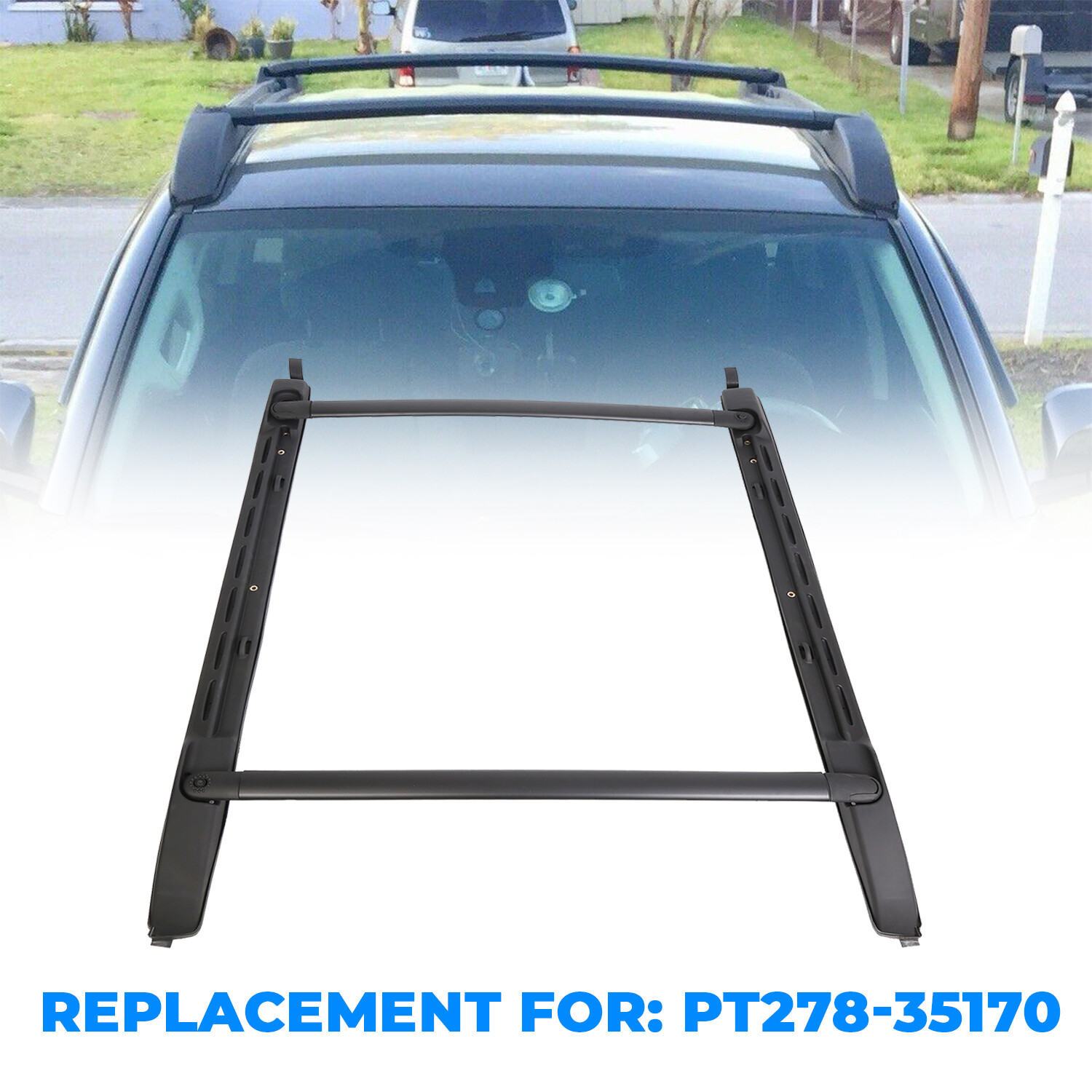 For Toyota Tacoma Double Cab 2005-2023 Top Roof Rack Cross Side Rails Bars Set