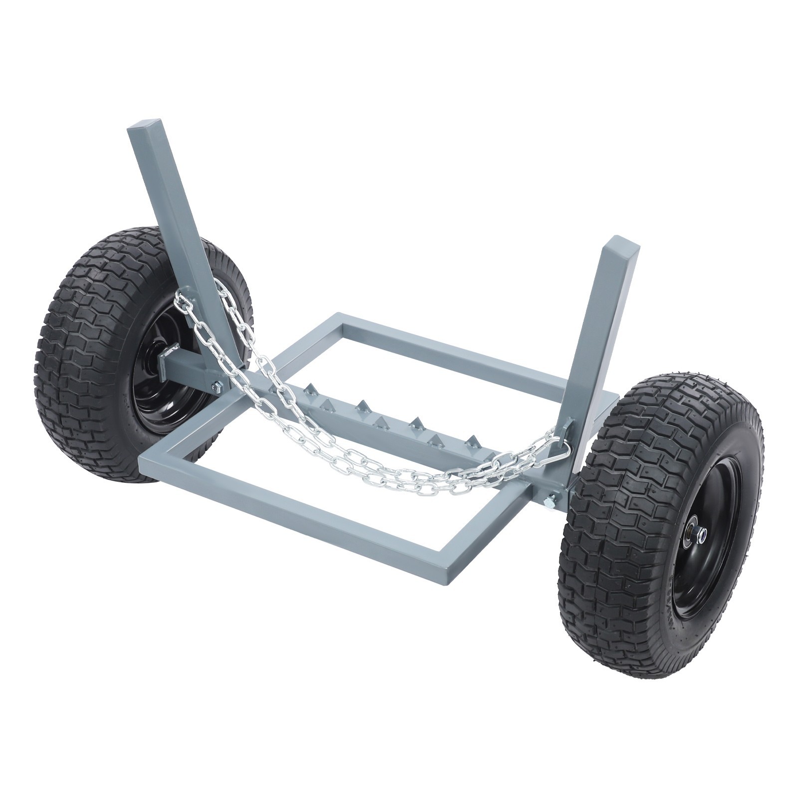 Log Skidder Heavy Duty Log Holder, Log Dolly with Chain Grey 1500 LBS Capacity