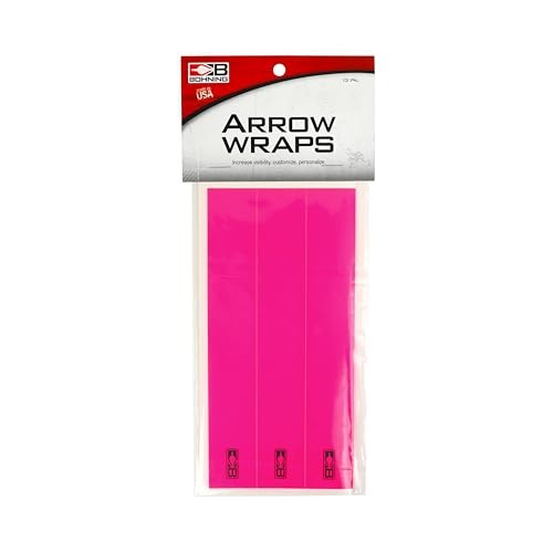 Bohning 7" Solid Arrow Wraps Small Hot Pink for Archery - Durable & Visible
