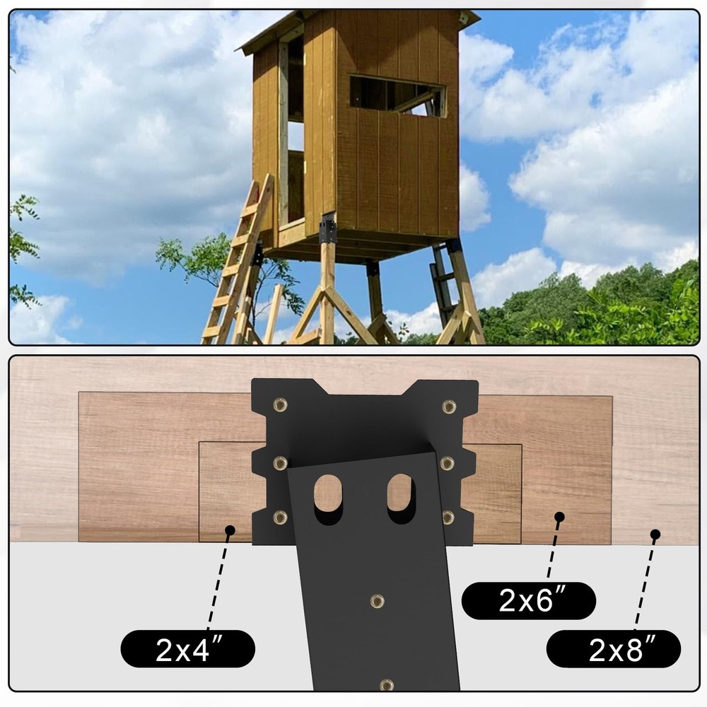 Deer Blind Brackets, Outdoor 4 x 4 Platform Bracket,(8 Pack)