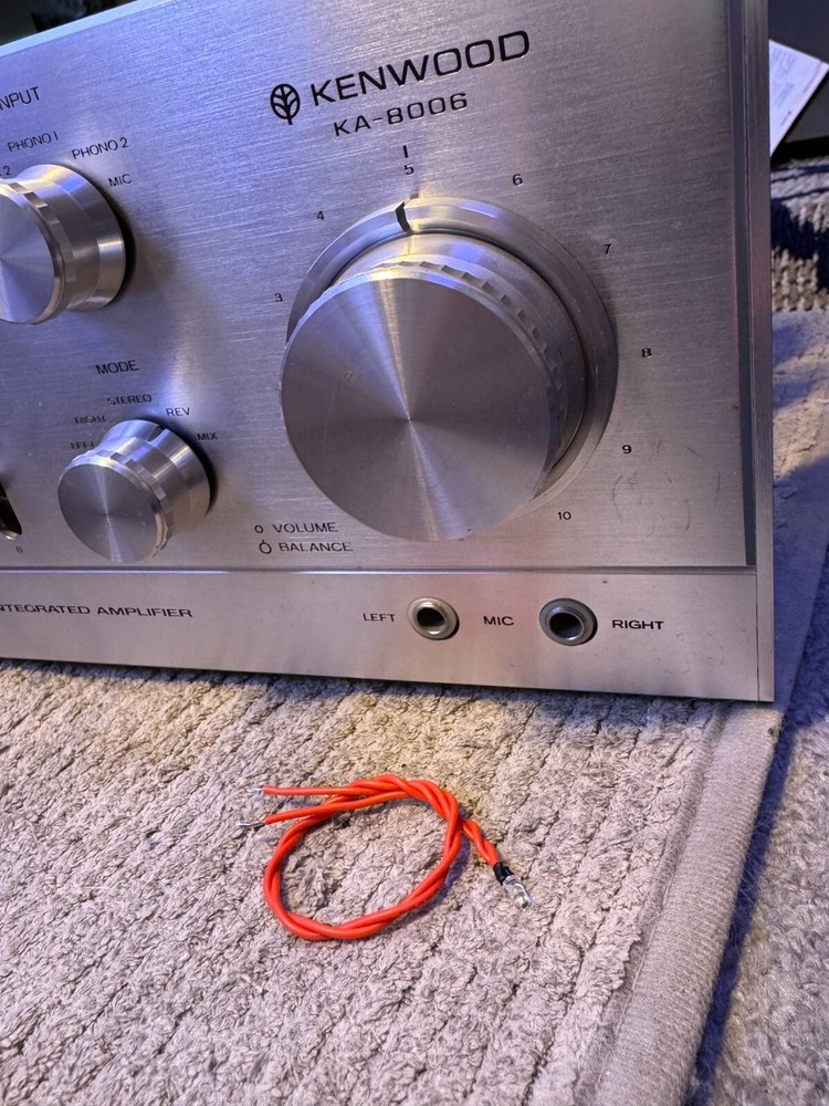 Kenwood  KA-8006 amplifier  front panel pilot light LED lamp .