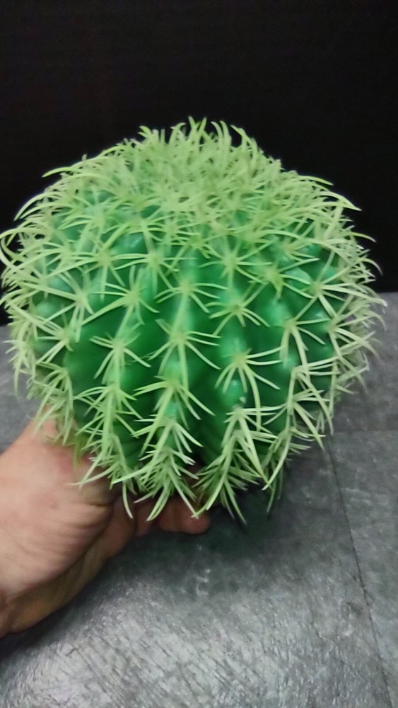 6" Artificial barrel cactus.